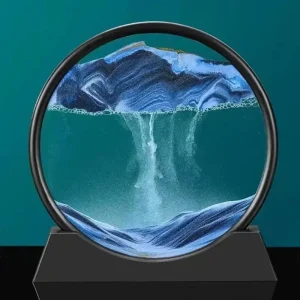 3D mobile sand painting round glass