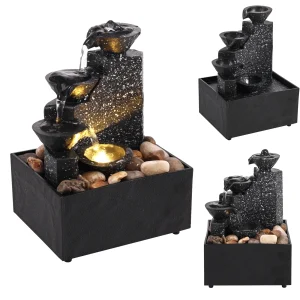 Tabletop Water Fountain, with Soft Lights