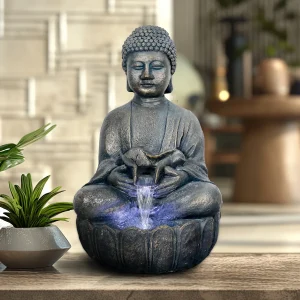 28.3''H Buddha Fountain