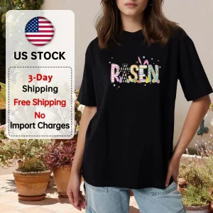 Women's "He is Risen" Christian Religious Short Sleeve Tee